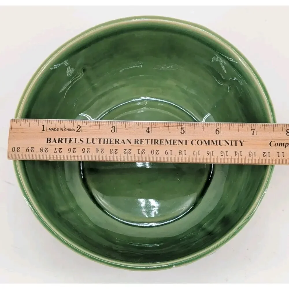 World Market Dragonfly Bowl Green Bordallo Pinheiro Portugal Serving Bowl 7 3/4